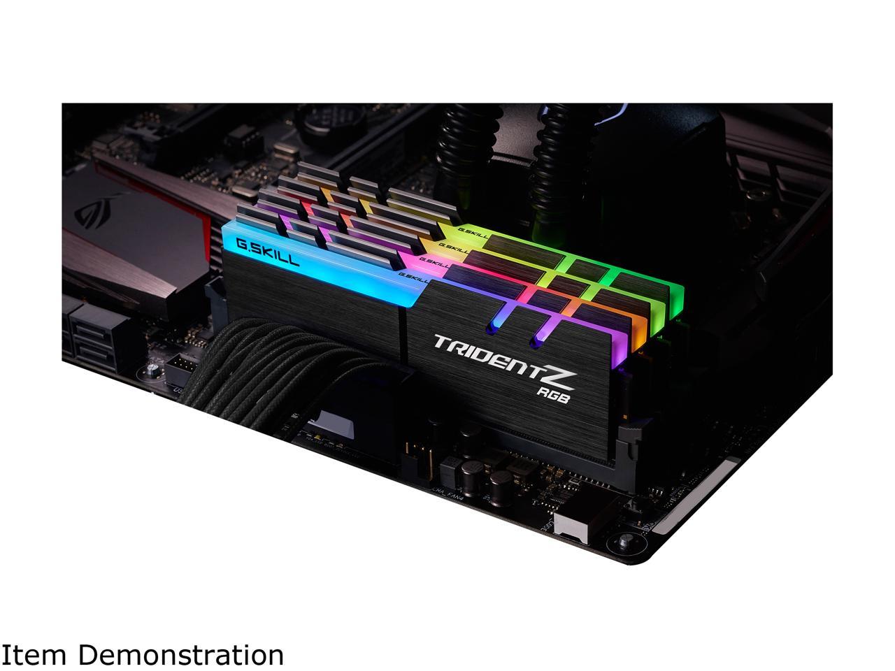 G.SKILL TridentZ RGB Series 128GB (4 x 32GB) 288-Pin DDR4 SDRAM DDR4 4000 (PC4 32000) Intel XMP 2.0 Desktop Memory Model F4-4000C18Q-128GTZR