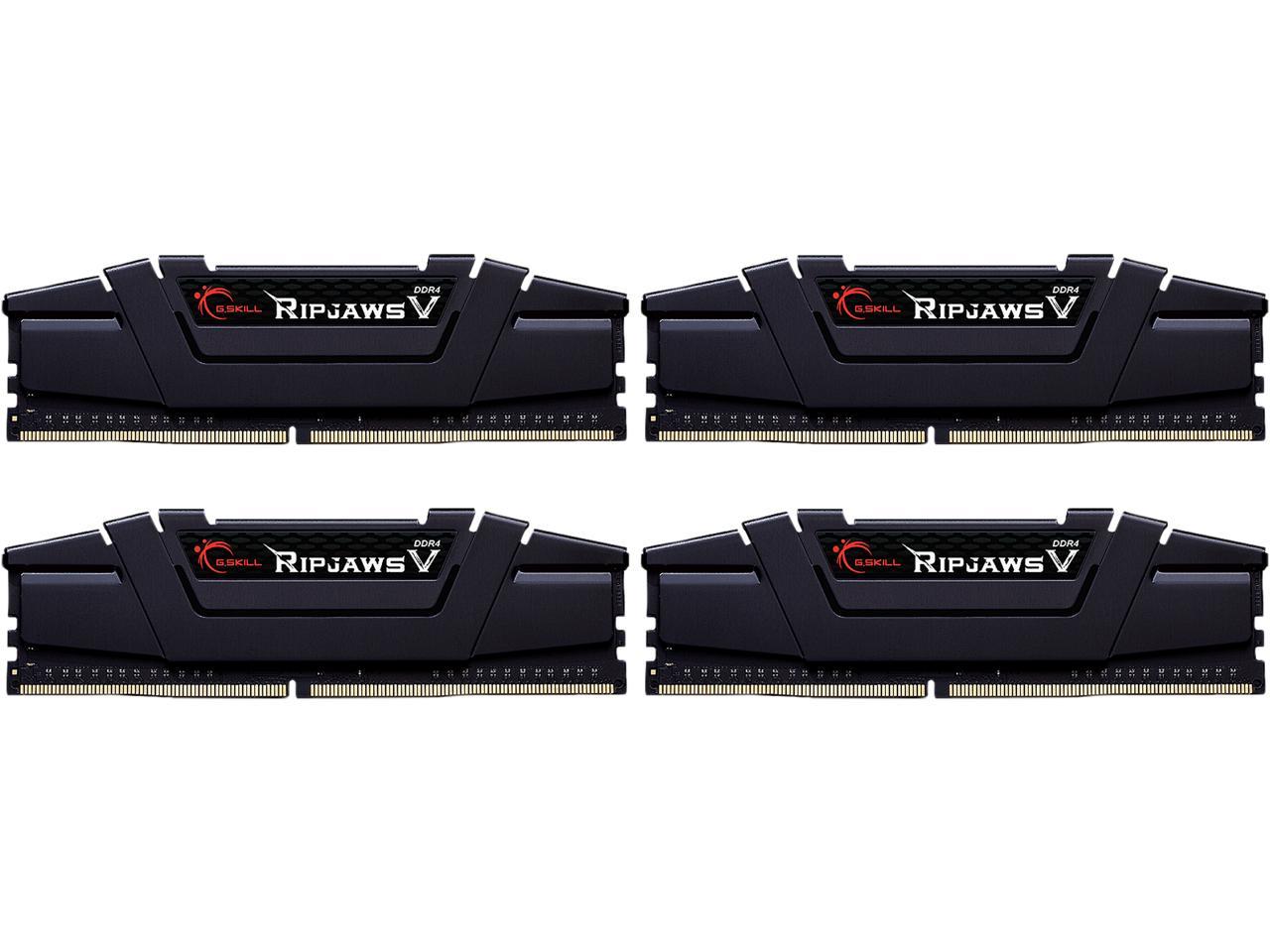 G.SKILL Ripjaws V Series 128GB (4 x 32GB) 288-Pin DDR4 SDRAM DDR4 4000 (PC4 32000) Intel XMP 2.0 Desktop Memory Model F4-4000C18Q-128GVK