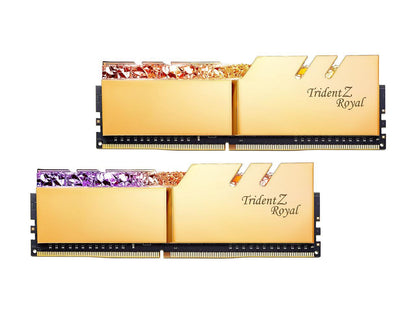 G.SKILL Trident Z Royal Series 64GB (2 x 32GB) 288-Pin DDR4 SDRAM DDR4 3200 (PC4 25600) Intel XMP 2.0 Desktop Memory Model F4-3200C14D-64GTRG