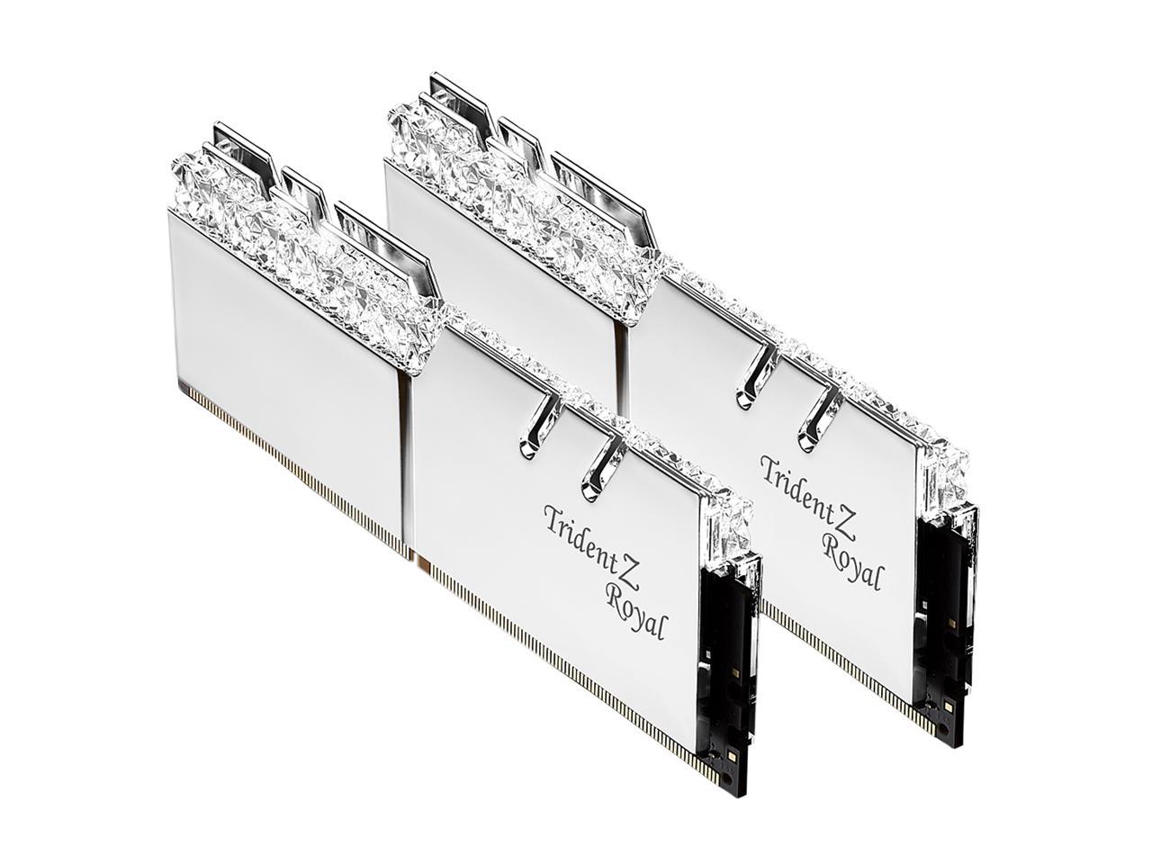 G.SKILL Trident Z Royal Series 32GB (2 x 16GB) 288-Pin DDR4 SDRAM DDR4 3600 (PC4 28800) Intel XMP 2.0 Desktop Memory Model F4-3600C14D-32GTRS