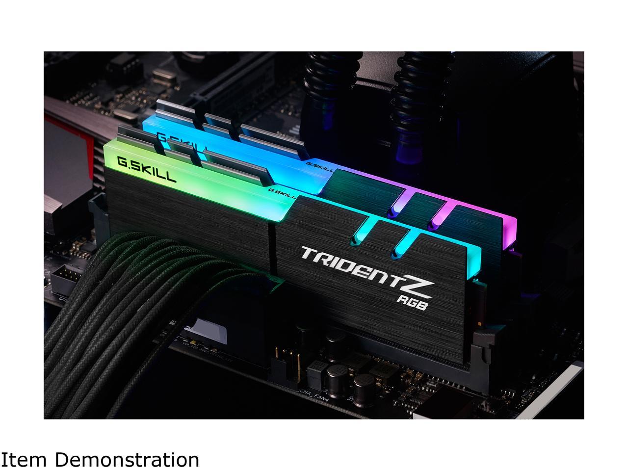 G.SKILL TridentZ RGB Series 64GB (2 x 32GB) 288-Pin DDR4 SDRAM DDR4 3200 (PC4 25600) Intel XMP 2.0 Desktop Memory Model F4-3200C14D-64GTZR