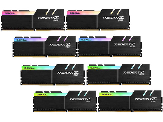 G.SKILL TridentZ RGB Series 256GB (8 x 32GB) 288-Pin DDR4 SDRAM DDR4 3200 (PC4 25600) Intel XMP 2.0 Desktop Memory Model F4-3200C14Q2-256GTZR