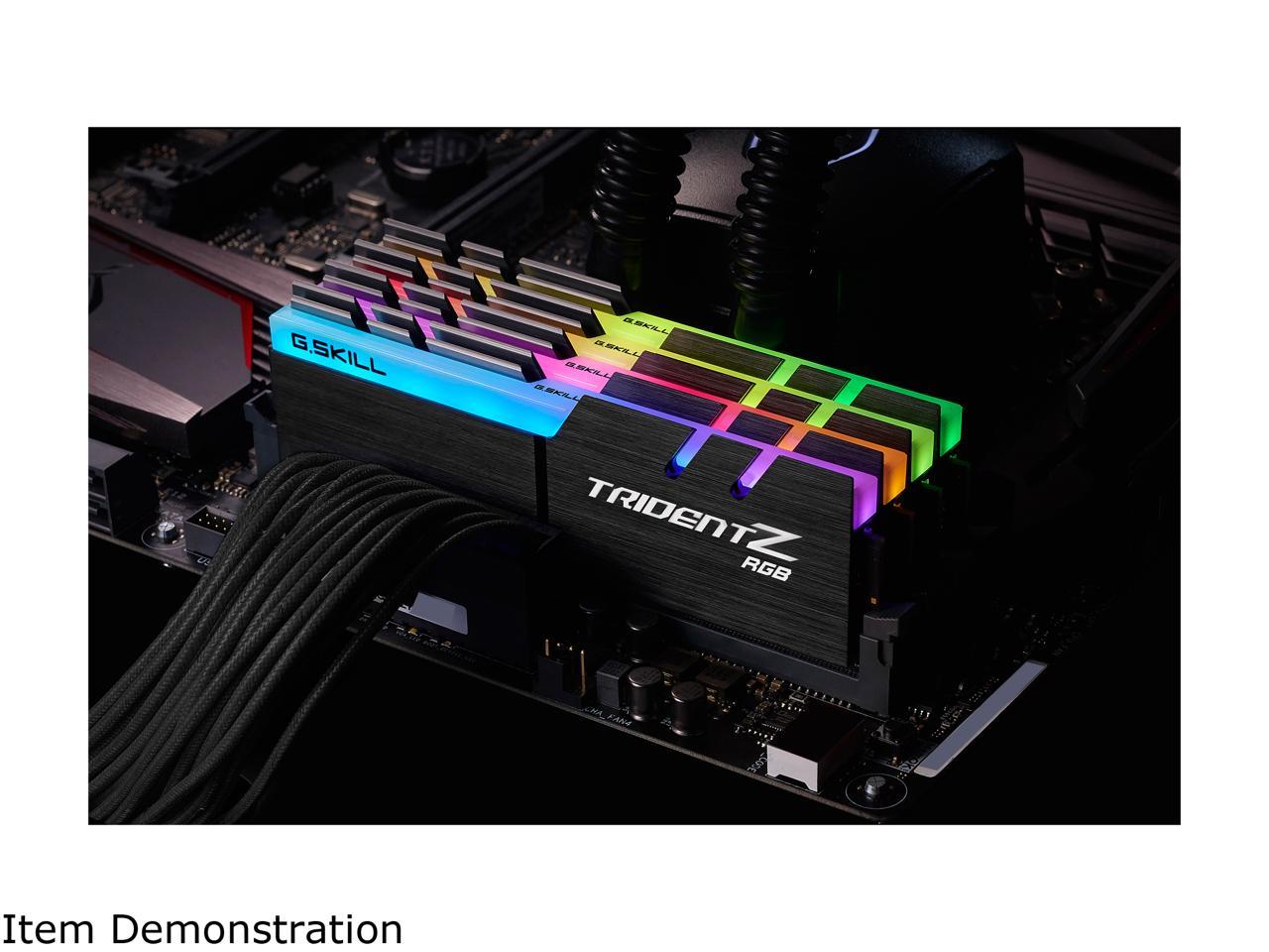 G.SKILL TridentZ RGB Series 64GB (4 x 16GB) 288-Pin DDR4 SDRAM DDR4 3600 (PC4 28800) Intel XMP 2.0 Desktop Memory Model F4-3600C14Q-64GTZR