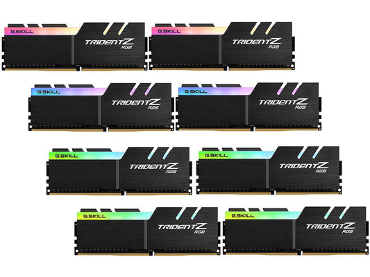 G.SKILL TridentZ RGB Series 256GB (8 x 32GB) 288-Pin DDR4 SDRAM DDR4 3600 (PC4 28800) Intel XMP 2.0 Desktop Memory Model F4-3600C16Q2-256GTZR