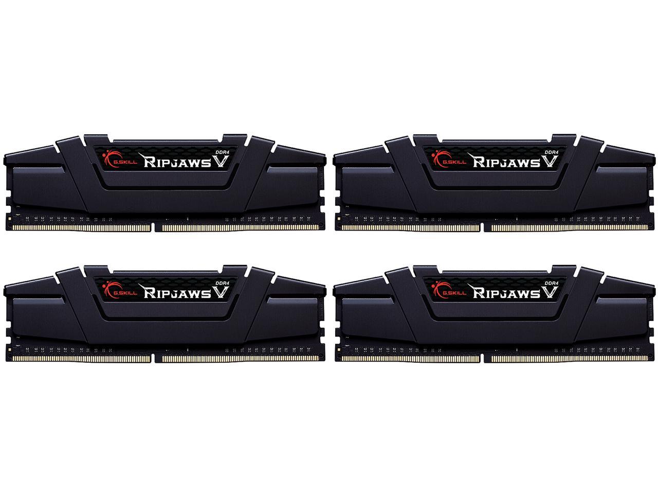 G.SKILL Ripjaws V Series 128GB (4 x 32GB) 288-Pin DDR4 SDRAM DDR4 3200 (PC4 25600) Intel XMP 2.0 Desktop Memory Model F4-3200C14Q-128GVK