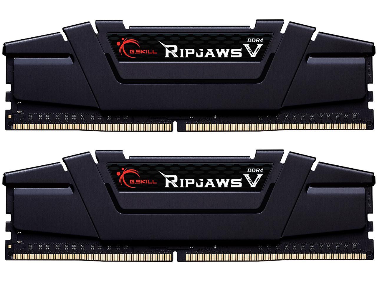 G.SKILL Ripjaws V Series 32GB (2 x 16GB) 288-Pin DDR4 SDRAM DDR4 3600 (PC4 28800) Intel XMP 2.0 Desktop Memory Model F4-3600C14D-32GVK
