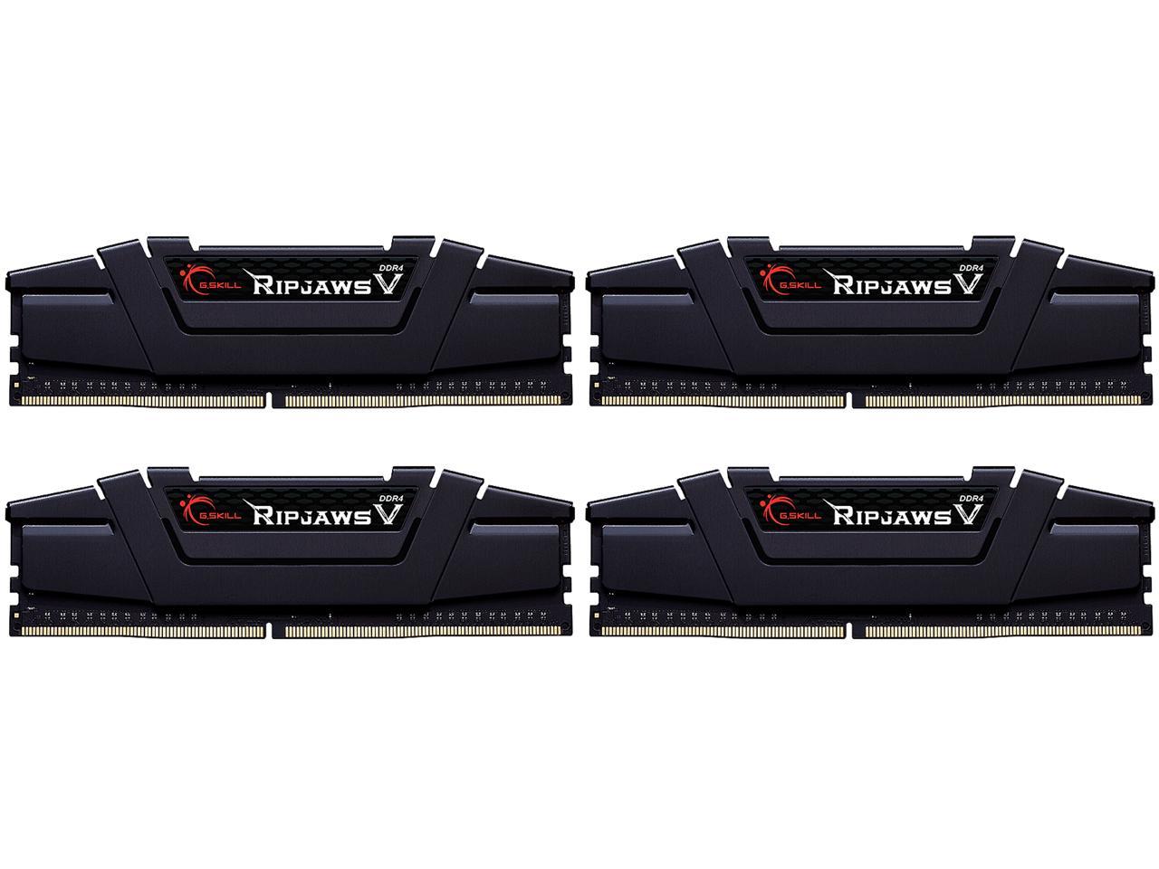 G.SKILL Ripjaws V Series 64GB (4 x 16GB) 288-Pin DDR4 SDRAM DDR4 3600 (PC4 28800) Intel XMP 2.0 Desktop Memory Model F4-3600C14Q-64GVK