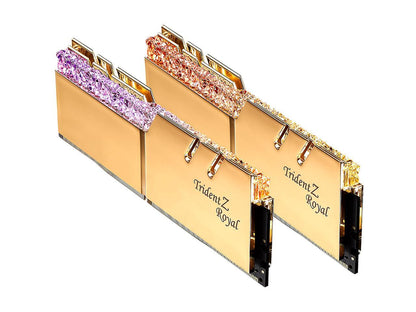 G.SKILL Trident Z Royal Series 16GB (2 x 8GB) 288-Pin PC RAM DDR4 4400 (PC4 35200) Intel XMP 2.0 Desktop Memory Model F4-4400C18D-16GTRGC