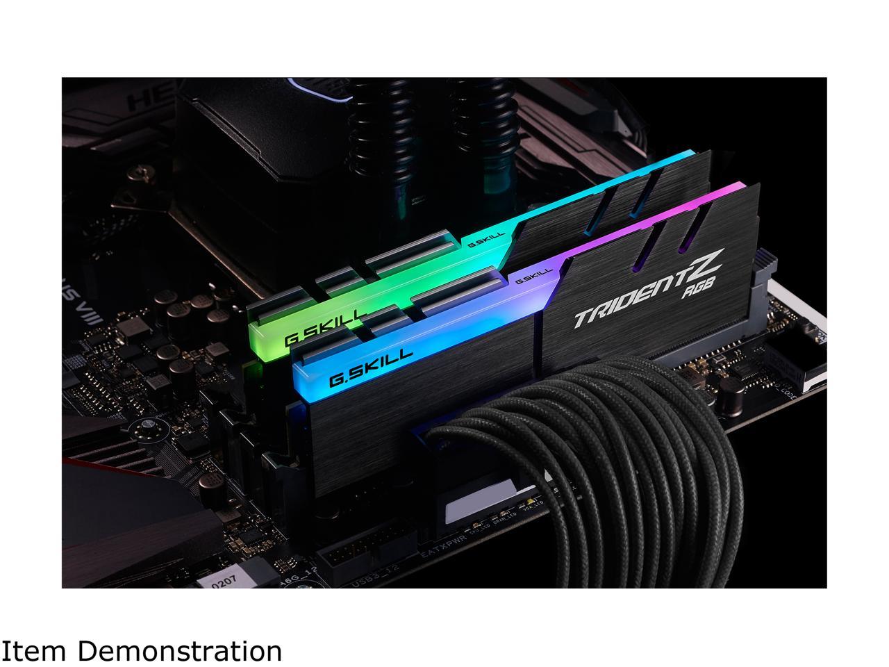 G.SKILL TridentZ RGB Series 16GB (2 x 8GB) 288-Pin PC RAM DDR4 4000 (PC4 32000) Intel XMP 2.0 Desktop Memory Model F4-4000C16D-16GTZRA