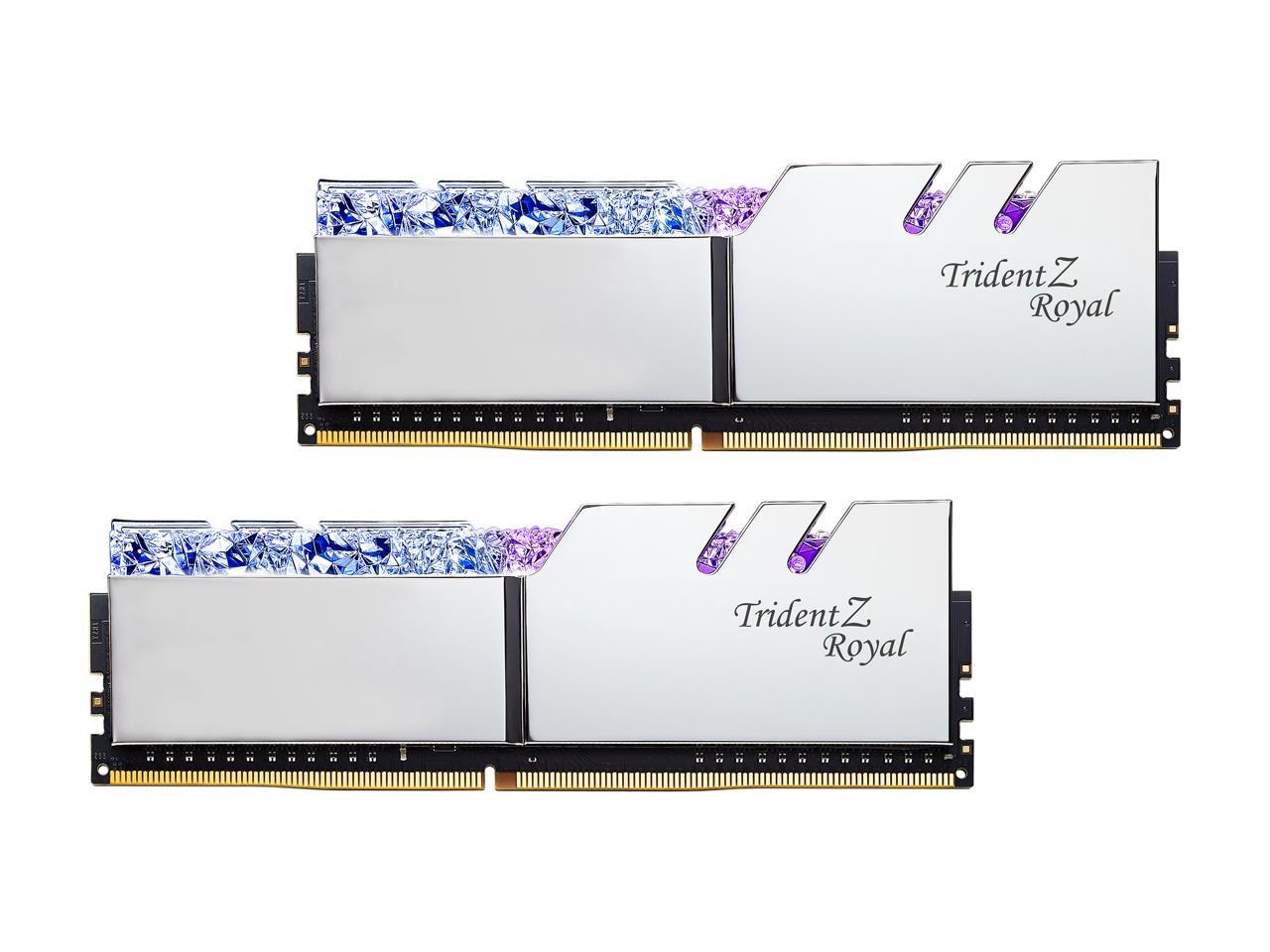 G.SKILL Trident Z Royal Series 32GB (2 x 16GB) 288-Pin PC RAM DDR4 3600 (PC4 28800) Intel XMP 2.0 Desktop Memory Model F4-3600C14D-32GTRSA