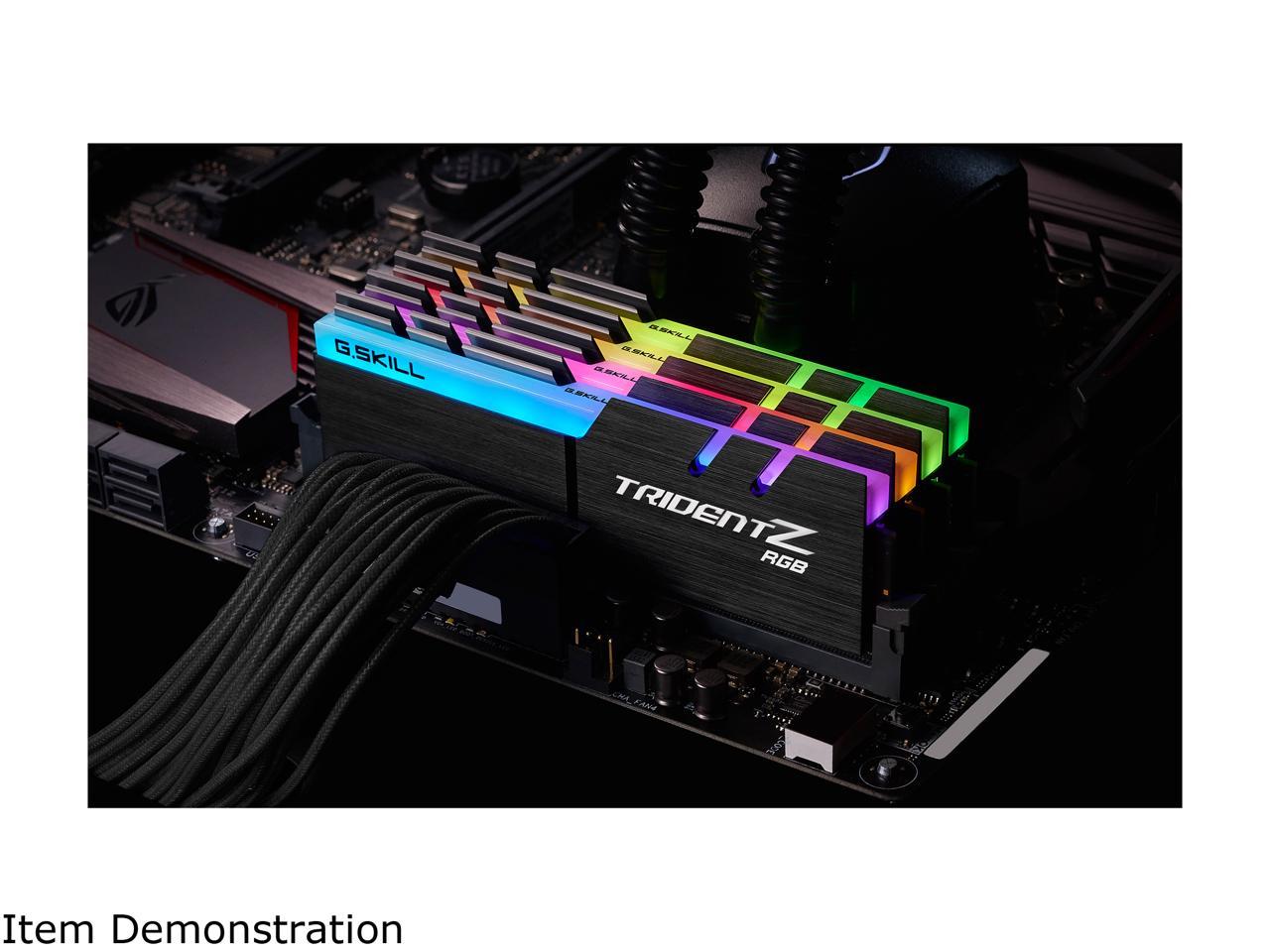 G.SKILL TridentZ RGB Series 32GB (4 x 8GB) 288-Pin PC RAM DDR4 3600 (PC4 28800) Intel XMP 2.0 Desktop Memory Model F4-3600C14Q-32GTZRA