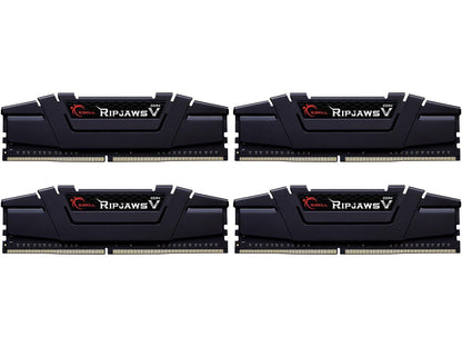 G.SKILL Ripjaws V Series 64GB (4 x 16GB) 288-Pin PC RAM DDR4 3600 (PC4 28800) Intel XMP 2.0 Desktop Memory Model F4-3600C14Q-64GVKA