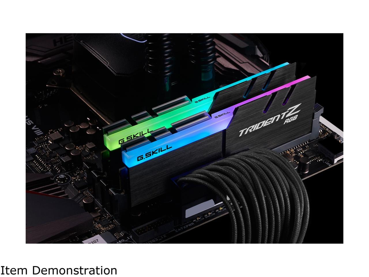 G.SKILL TridentZ RGB Series 16GB (2 x 8GB) 288-Pin PC RAM DDR4 4266 (PC4 34100) Intel XMP 2.0 Desktop Memory Model F4-4266C19D-16GTZRC