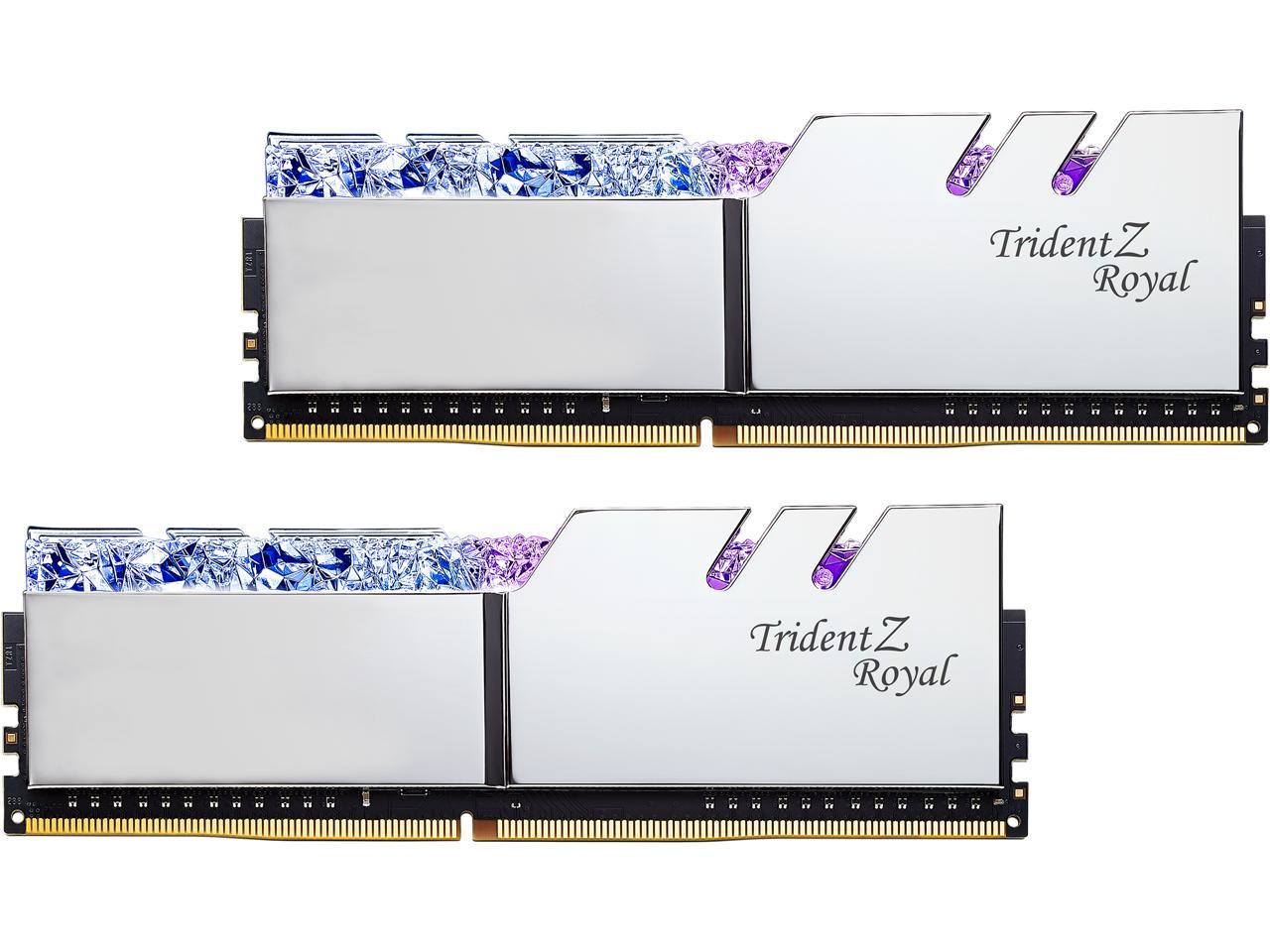 G.SKILL Trident Z Royal Series 32GB (2 x 16GB) 288-Pin PC RAM DDR4 4600 (PC4 36800) Intel XMP 2.0 Desktop Memory Model F4-4600C20D-32GTRS