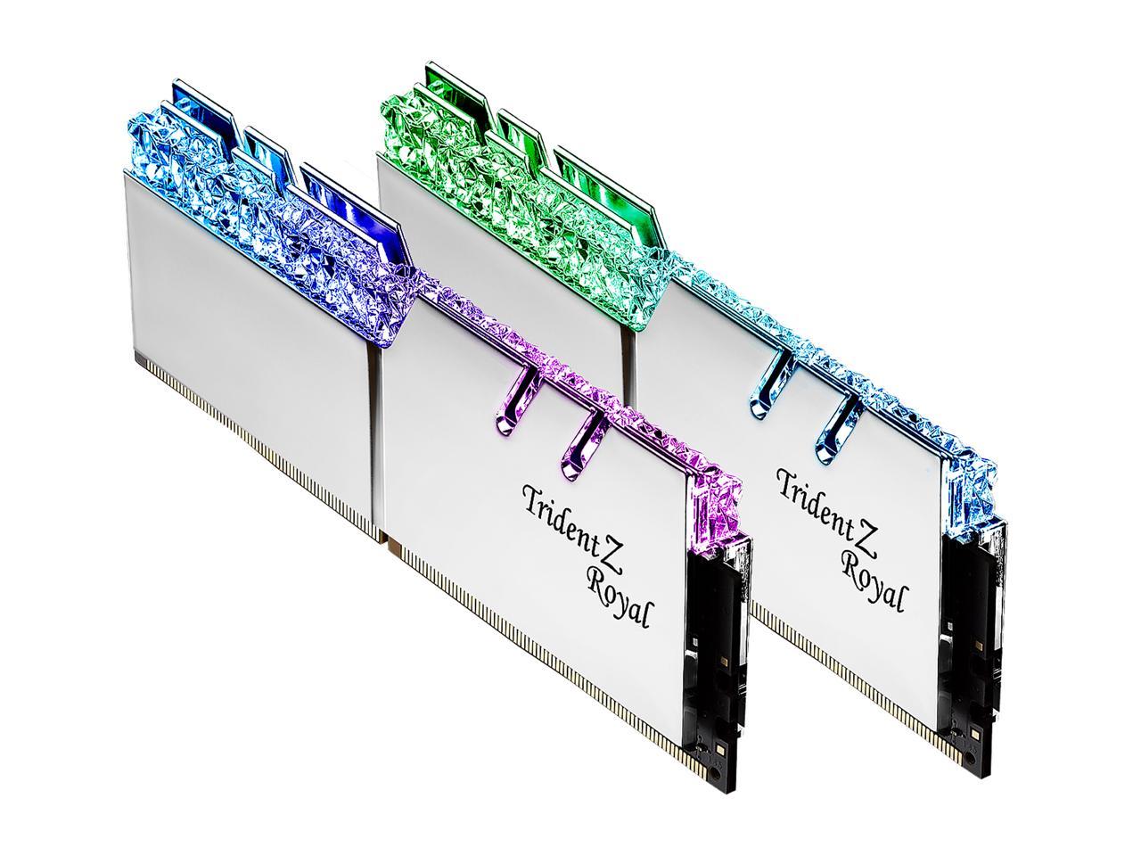 G.SKILL Trident Z Royal Series 32GB (2 x 16GB) 288-Pin PC RAM DDR4 4600 (PC4 36800) Intel XMP 2.0 Desktop Memory Model F4-4600C20D-32GTRS