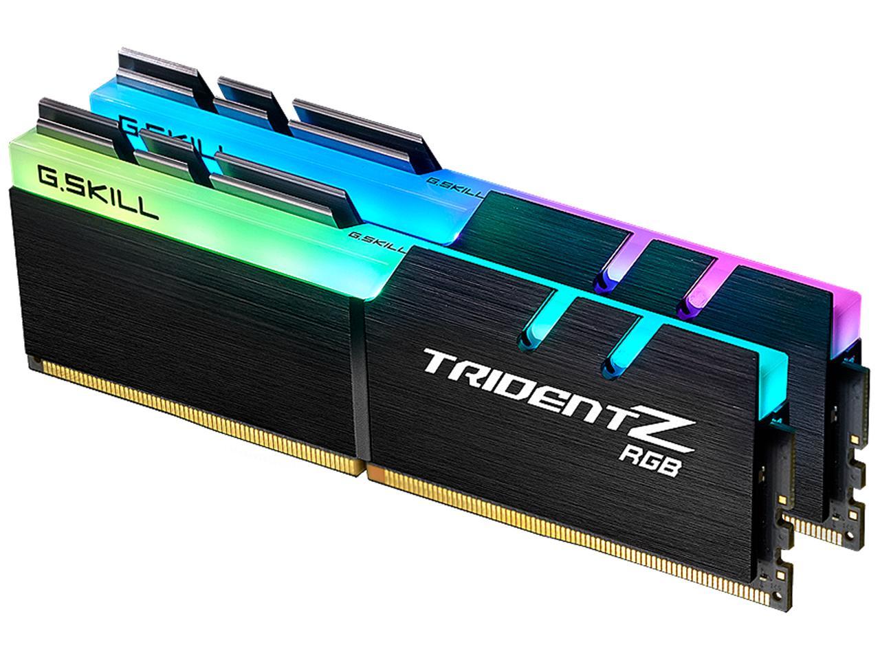 G.SKILL TridentZ RGB Series 32GB (2 x 16GB) DDR4 3200 (PC4 25600) Intel XMP 2.0 Desktop Memory Model F4-3200C16D-32GTZRN
