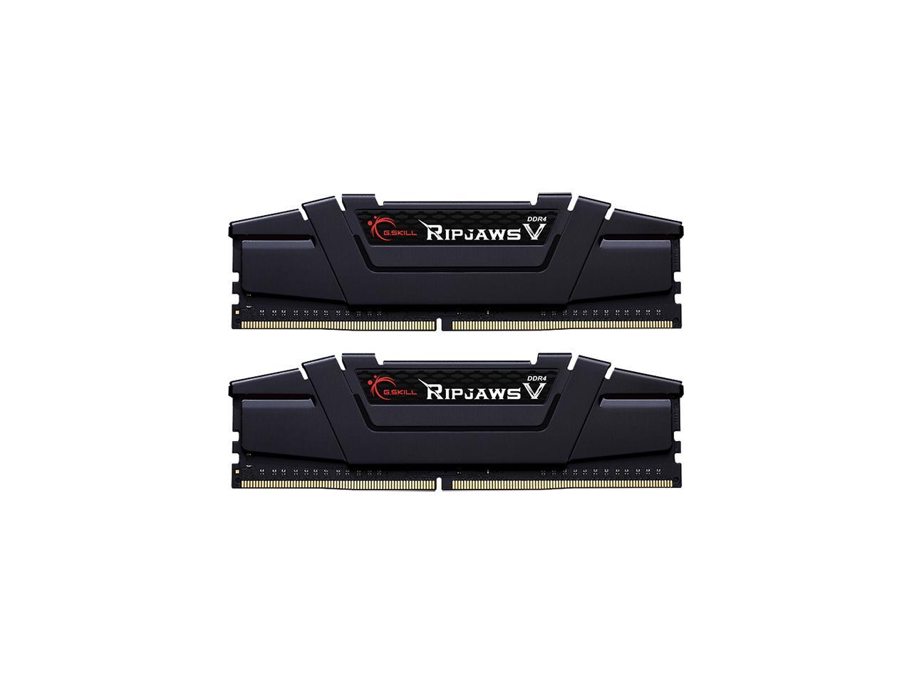 G.SKILL Ripjaws V Series 16GB (2 x 8GB) 288-Pin PC RAM DDR4 3200 (PC4 25600) Intel XMP 2.0 Desktop Memory Model F4-3200C16D-16GVKBN