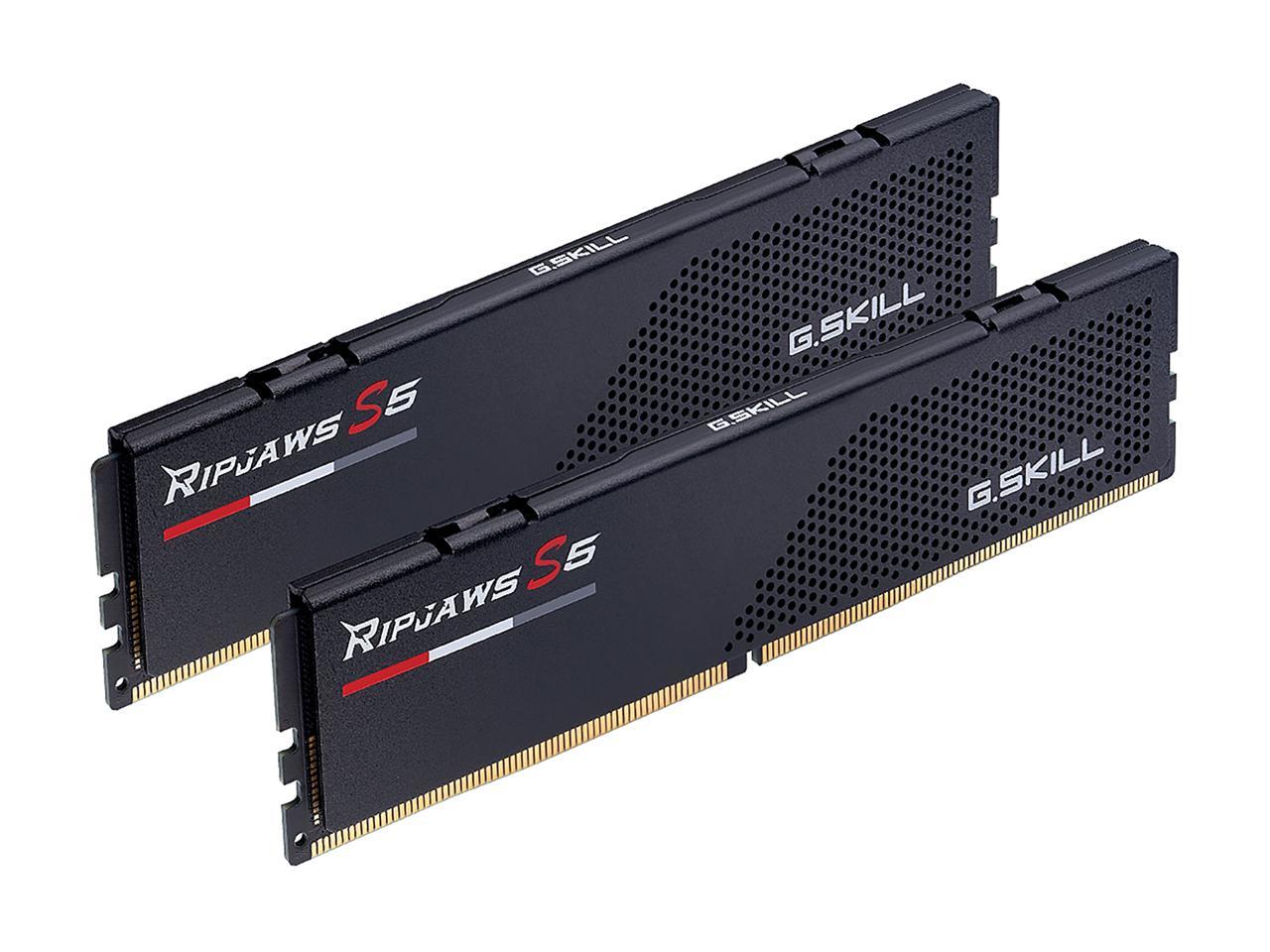 G.SKILL Ripjaws S5 Series 64GB (2 x 32GB) 288-Pin PC RAM DDR5 5600 (PC5 44800) Intel XMP 3.0 Desktop Memory Model F5-5600J3036D32GX2-RS5K