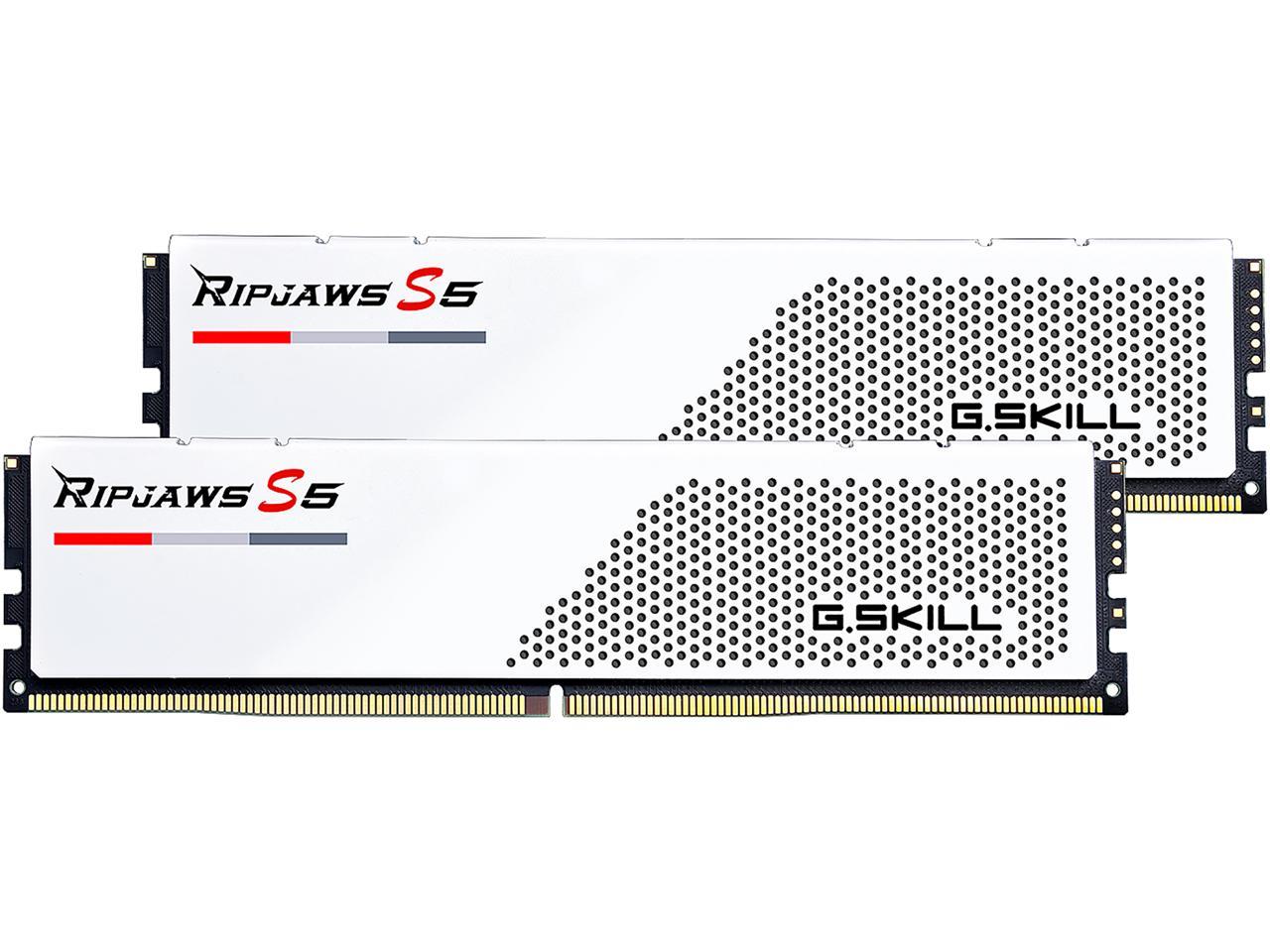G.SKILL Ripjaws S5 Series 64GB (2 x 32GB) 288-Pin PC RAM DDR5 5600 (PC5 44800) Intel XMP 3.0 Desktop Memory Model F5-5600J3036D32GX2-RS5W