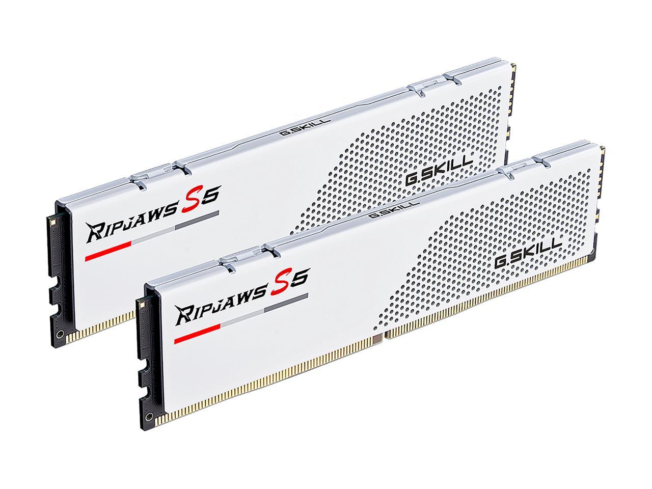 G.SKILL Ripjaws S5 Series 32GB (2 x 16GB) 288-Pin PC RAM DDR5 6000 Intel XMP 3.0 Desktop Memory Model F5-6000J3238F16GX2-RS5W