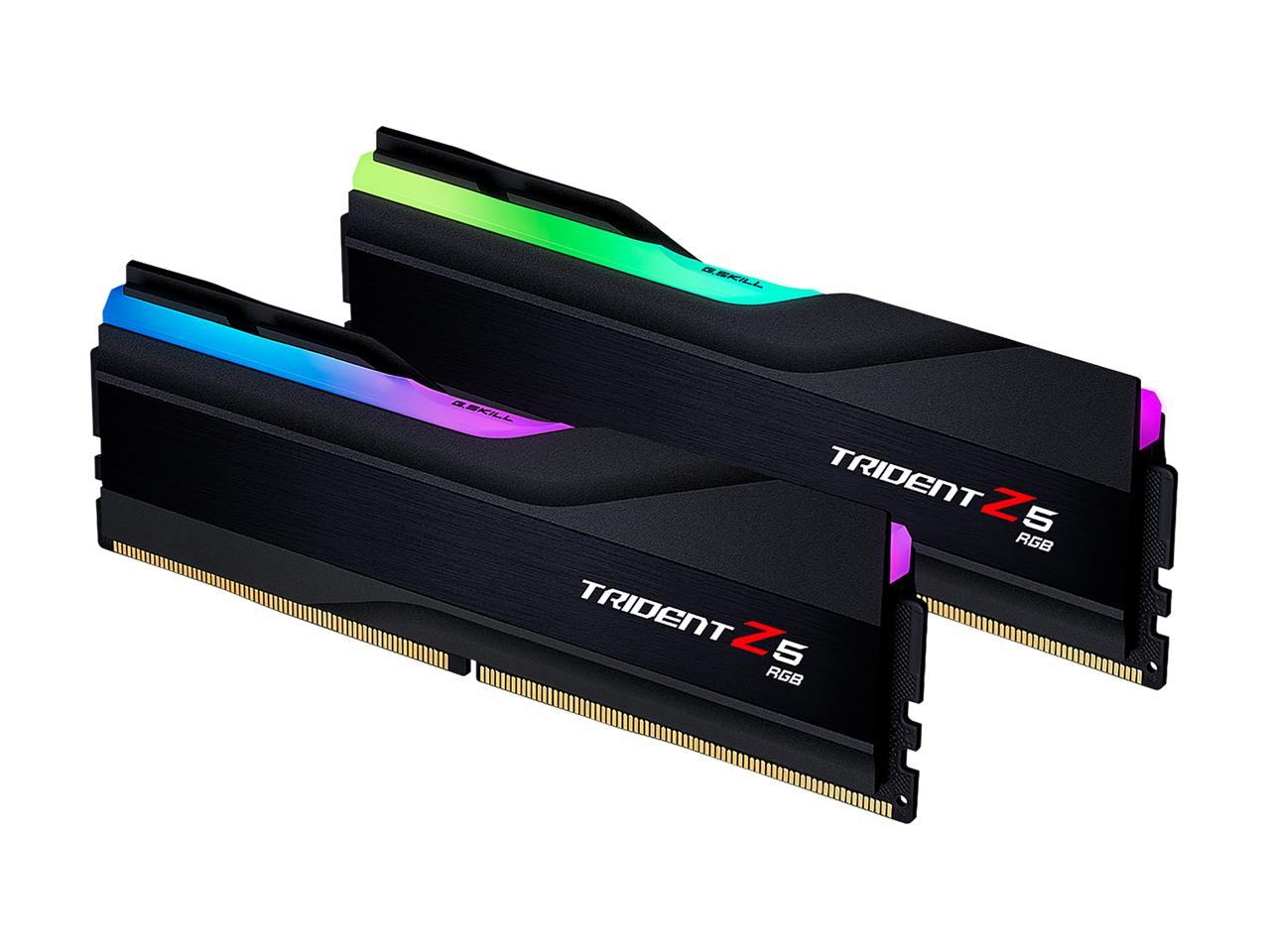 G.SKILL Trident Z5 RGB Series 32GB (2 x 16GB) 288-Pin PC RAM DDR5 6000 Intel XMP 3.0 Desktop Memory Model F5-6000J3040F16GX2-TZ5RK