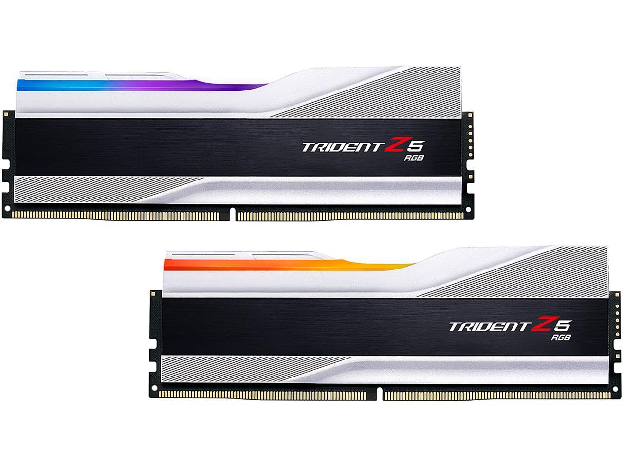 G.SKILL Trident Z5 RGB Series 64GB (2 x 32GB) 288-Pin PC RAM DDR5 6000 Intel XMP 3.0 Desktop Memory Model F5-6000J3040G32GX2-TZ5RS