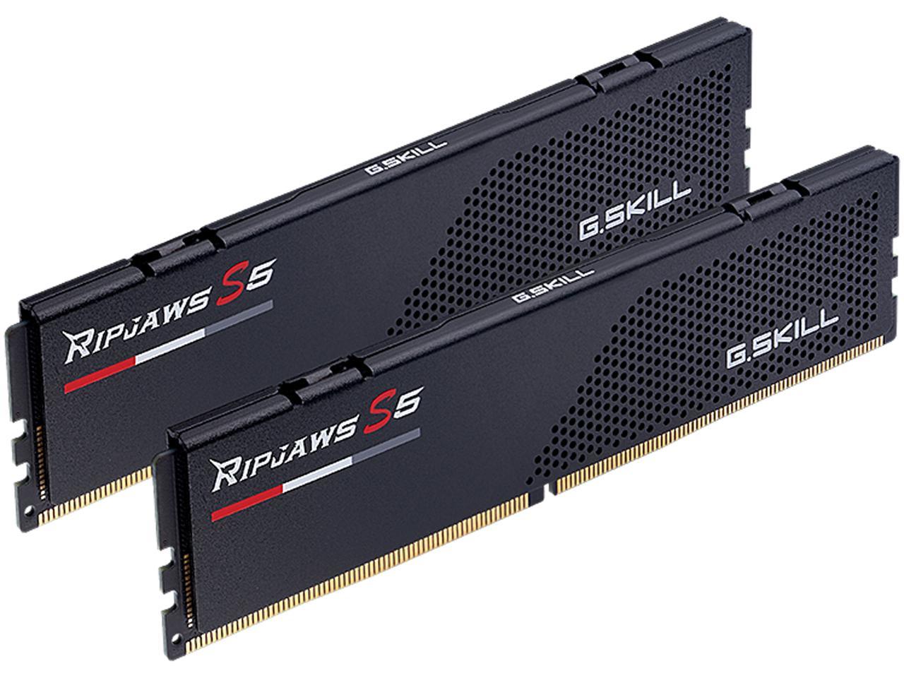 G.SKILL Ripjaws S5 Series 64GB (2 x 32GB) 288-Pin PC RAM DDR5 5600 Intel XMP 3.0 Desktop Memory Model F5-5600J2834F32GX2-RS5K