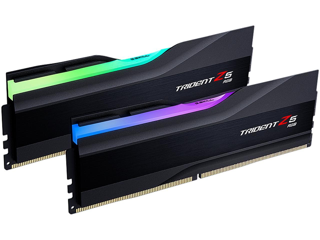 G.SKILL Trident Z5 RGB Series 32GB (2 x 16GB) 288-Pin PC RAM DDR5 5600 Intel XMP 3.0 Desktop Memory Model F5-5600J2834F16GX2-TZ5RK