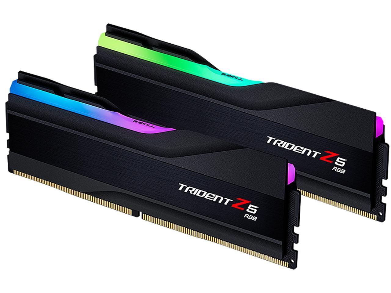 G.SKILL Trident Z5 RGB Series 32GB (2 x 16GB) 288-Pin PC RAM DDR5 5600 Intel XMP 3.0 Desktop Memory Model F5-5600J2834F16GX2-TZ5RK
