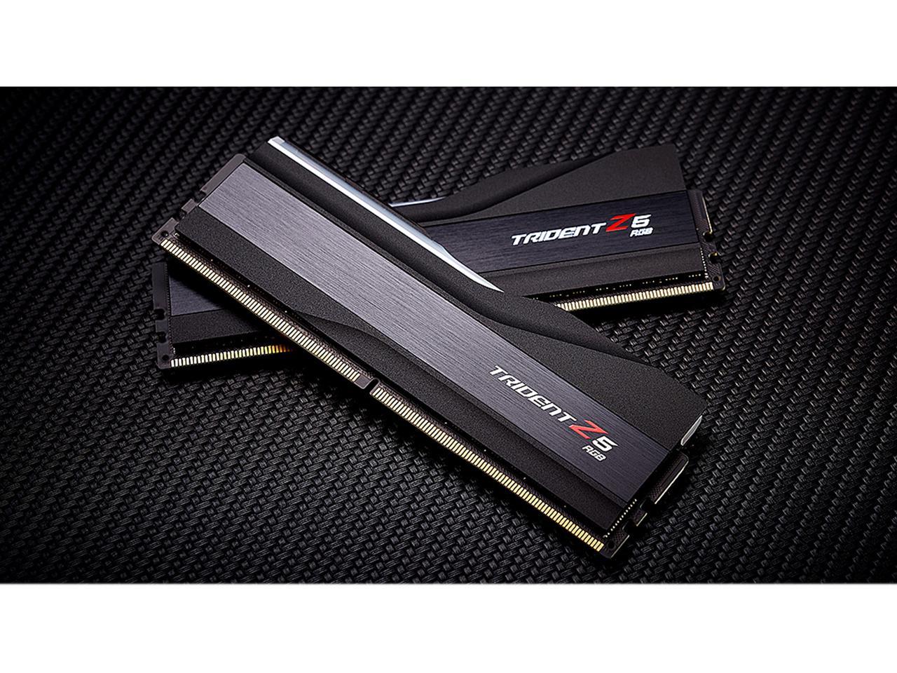 G.SKILL Trident Z5 RGB Series 32GB (2 x 16GB) 288-Pin PC RAM DDR5 5600 Intel XMP 3.0 Desktop Memory Model F5-5600J2834F16GX2-TZ5RK