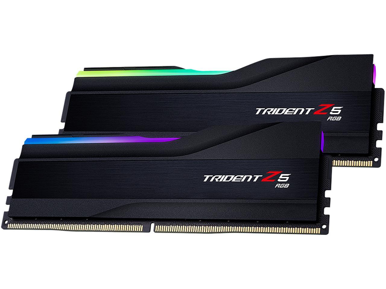 G.SKILL Trident Z5 RGB Series 64GB (2 x 32GB) 288-Pin PC RAM DDR5 5600 Intel XMP 3.0 Desktop Memory Model F5-5600J2834F32GX2-TZ5RK