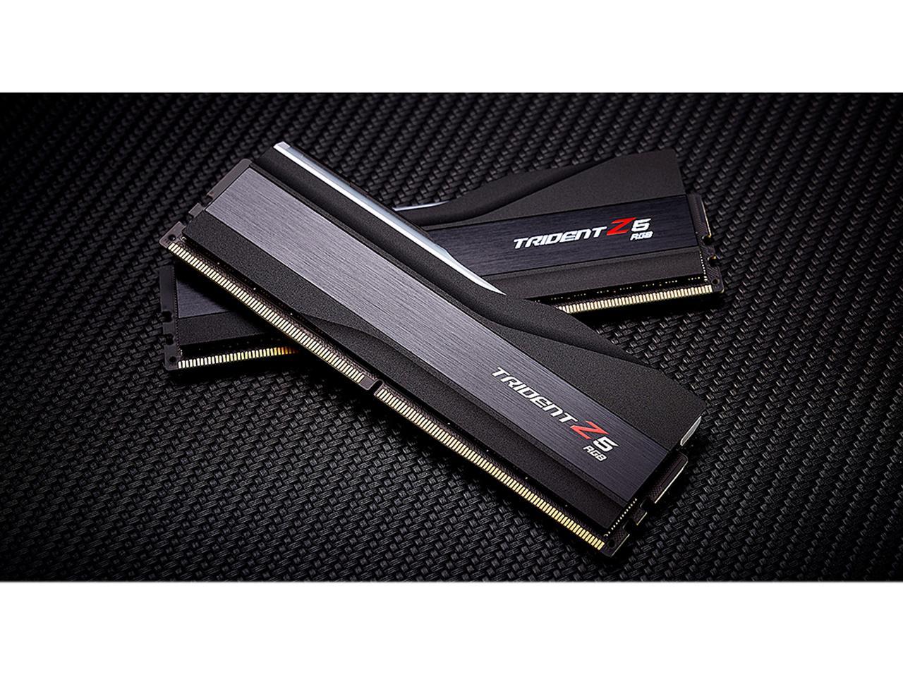 G.SKILL Trident Z5 RGB Series 64GB (2 x 32GB) 288-Pin PC RAM DDR5 5600 Intel XMP 3.0 Desktop Memory Model F5-5600J2834F32GX2-TZ5RK