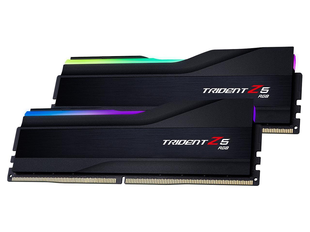 G.SKILL Trident Z5 RGB Series 64GB (2 x 32GB) 288-Pin PC RAM DDR5 6000 Intel XMP 3.0 Desktop Memory Model F5-6000J3238G32GX2-TZ5RK