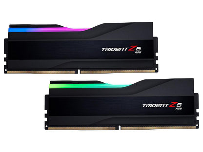 G.SKILL Trident Z5 RGB Series 64GB (2 x 32GB) 288-Pin PC RAM DDR5 6000 Intel XMP 3.0 Desktop Memory Model F5-6000J3238G32GX2-TZ5RK