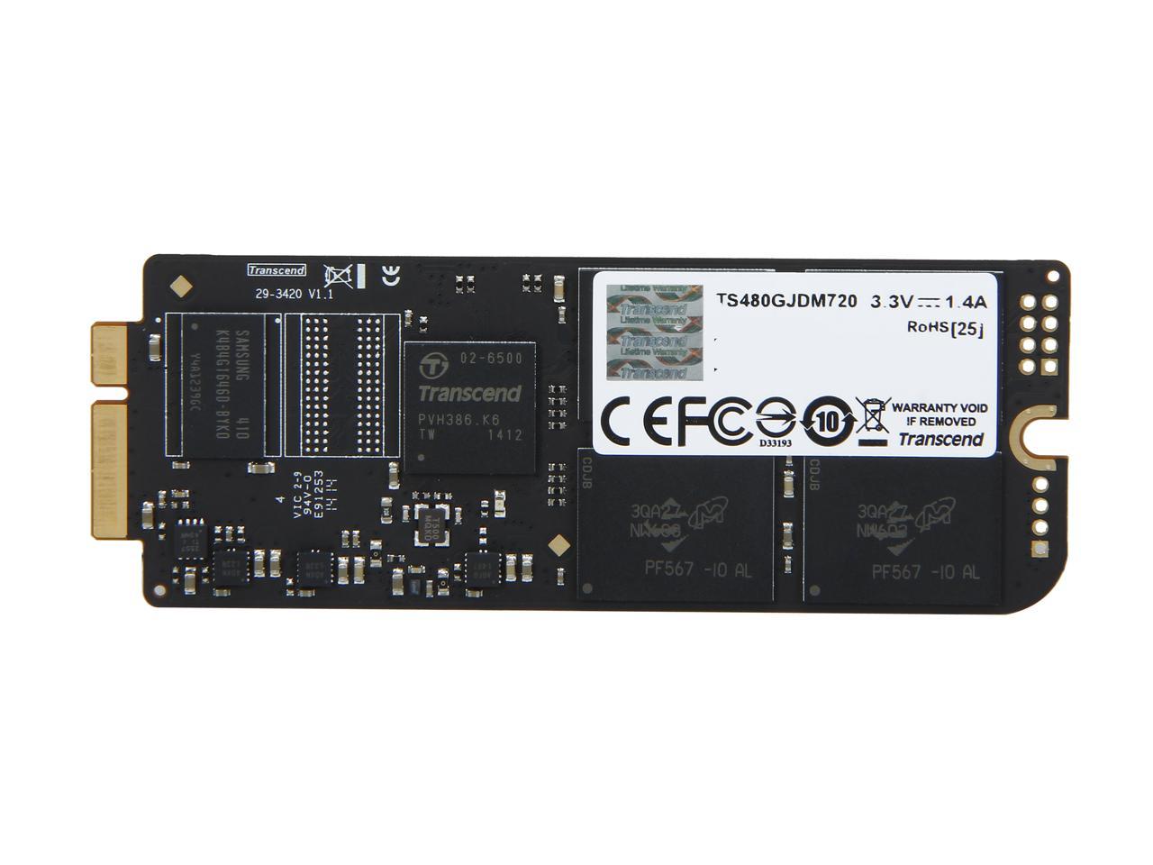 Transcend JetDrive 720 480GB USB 3.0 / SATA 6Gb/s MLC Internal / External Solid State Drive (SSD) TS480GJDM720