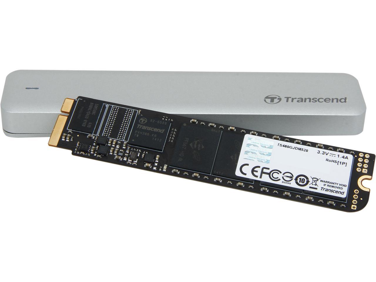 Transcend JetDrive 520 480GB USB 3.0 / SATA 6Gb/s MLC Internal / External Solid State Drive (SSD) TS480GJDM520