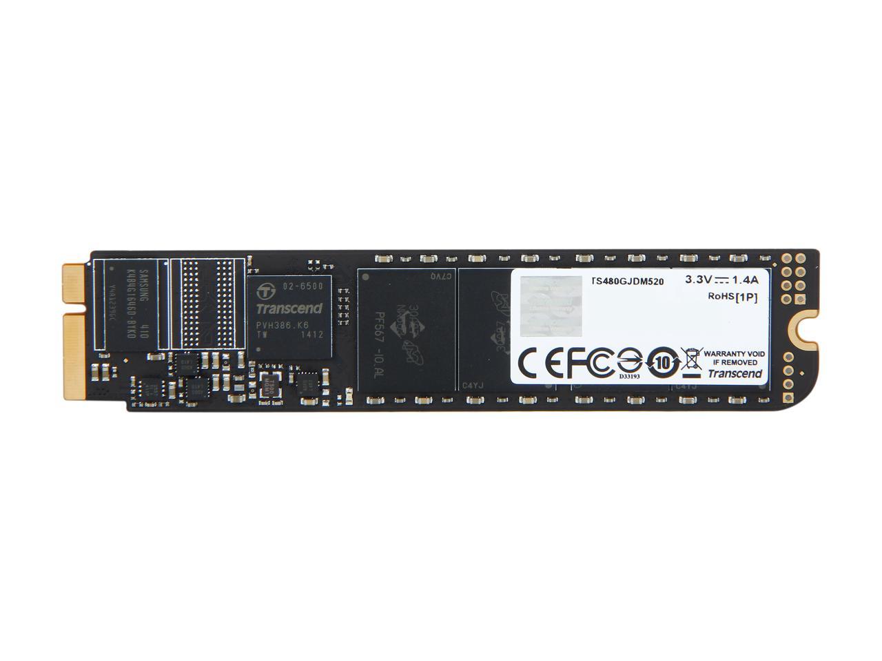 Transcend JetDrive 520 480GB USB 3.0 / SATA 6Gb/s MLC Internal / External Solid State Drive (SSD) TS480GJDM520