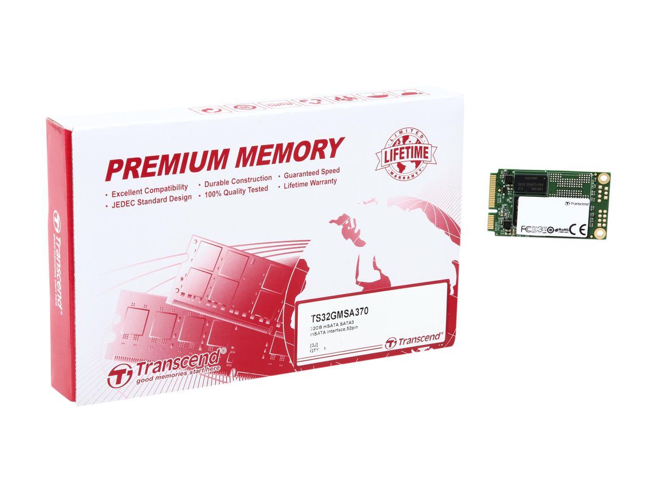Transcend mSATA 32GB SATA III MLC Internal Solid State Drive (SSD) MSA370 (TS32GMSA370)