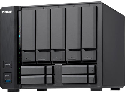 QNAP TS-932X-2G-US 5 (+4) Bay 64-bit NAS with Hardware Encryption, Quad Core 1.7 GHz, 2GB RAM, 2 x 10 GbE (SFP+), 2 x 1 GbE