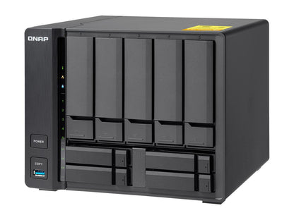 QNAP TS-932X-2G-US 5 (+4) Bay 64-bit NAS with Hardware Encryption, Quad Core 1.7 GHz, 2GB RAM, 2 x 10 GbE (SFP+), 2 x 1 GbE