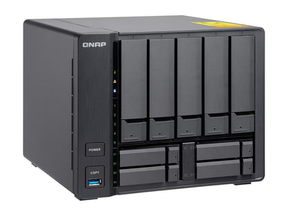 QNAP TS-932X-2G-US 5 (+4) Bay 64-bit NAS with Hardware Encryption, Quad Core 1.7 GHz, 2GB RAM, 2 x 10 GbE (SFP+), 2 x 1 GbE