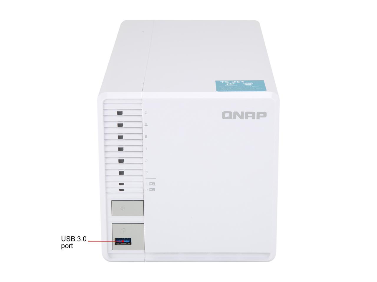 QNAP TS-351 (2GB RAM) 3-Bay Personal Cloud NAS Ideal for RAID5 Storage Processors (TS-351-2G-US)