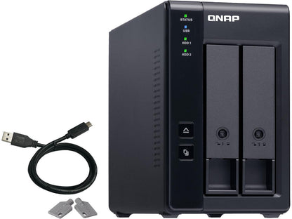 QNAP TR-002-US Diskless System 2 Bay USB Type-C Direct Attached Storage with Hardware RAID