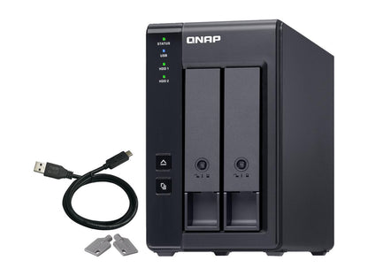 QNAP TR-002-US Diskless System 2 Bay USB Type-C Direct Attached Storage with Hardware RAID