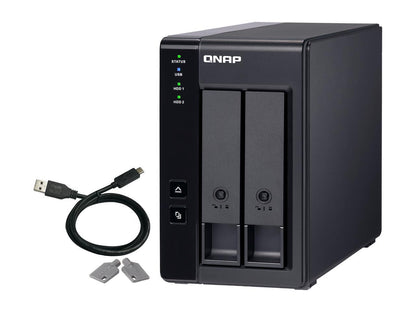 QNAP TR-002-US Diskless System 2 Bay USB Type-C Direct Attached Storage with Hardware RAID