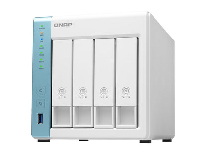 QNAP 4-Bay Personal Cloud NAS for Backup and Data Sharing 4-core 1.7GHz 1GB RAM w/ Lockable Drive Tray TS-431K-US