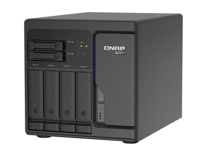 QNAP 6-Bay QuTS hero NAS, Xeon D-1602 2.5GHz, 8GB ECC RAM, 4 x 2.5GbE, PCIe expansion slot x2, built-in M.2 NVMe Gen3 x4 port x2 TS-h686-D1602-8G