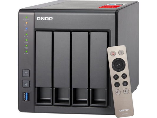 QNAP TS-451+ 4-Bay Next Gen Personal Cloud NAS, Intel 2.0GHz Quad-Core CPU with Media Transcoding