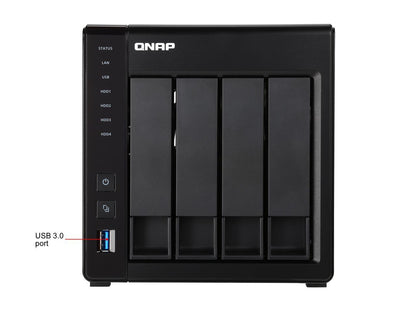 QNAP TS-451+ 4-Bay Next Gen Personal Cloud NAS, Intel 2.0GHz Quad-Core CPU with Media Transcoding