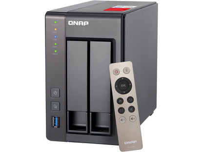 QNAP 2 Bay TS-251+ Next Gen Personal Cloud NAS, Intel 2.0GHz Quad-Core CPU with Media Transcoding